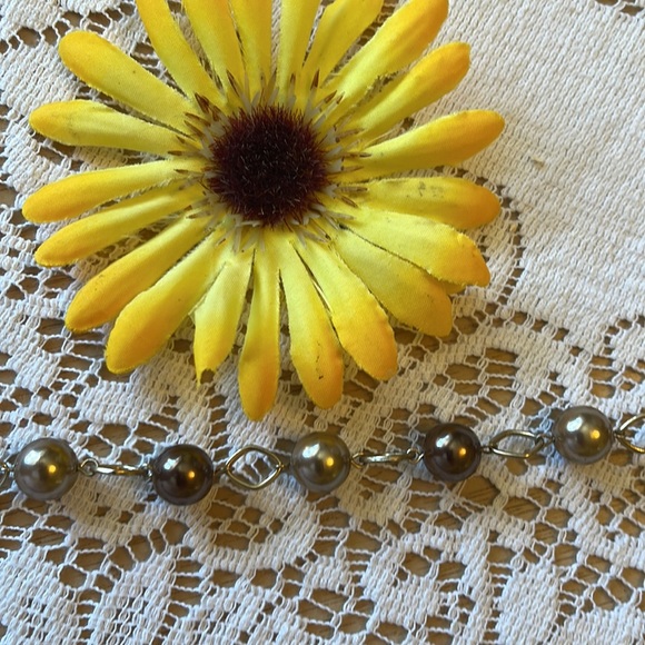 🌺 VINTAGE; Beautiful Bronze & Taupe 19” Pearl Necklace w/Silver Hardware NICE! - Picture 4 of 8